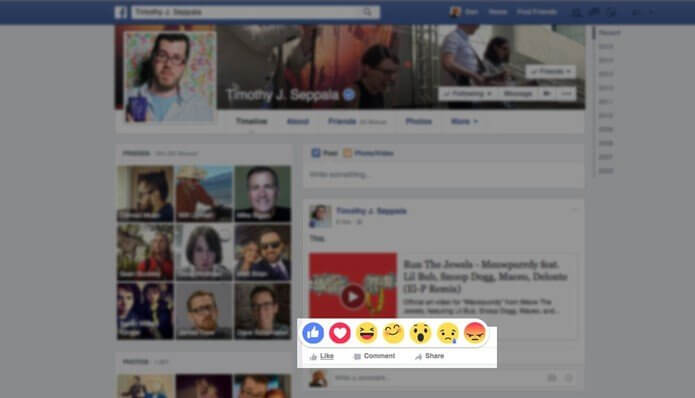 Facebook irá começar a testar botão com sentimentos (Foto: Reprodução/Engadget)